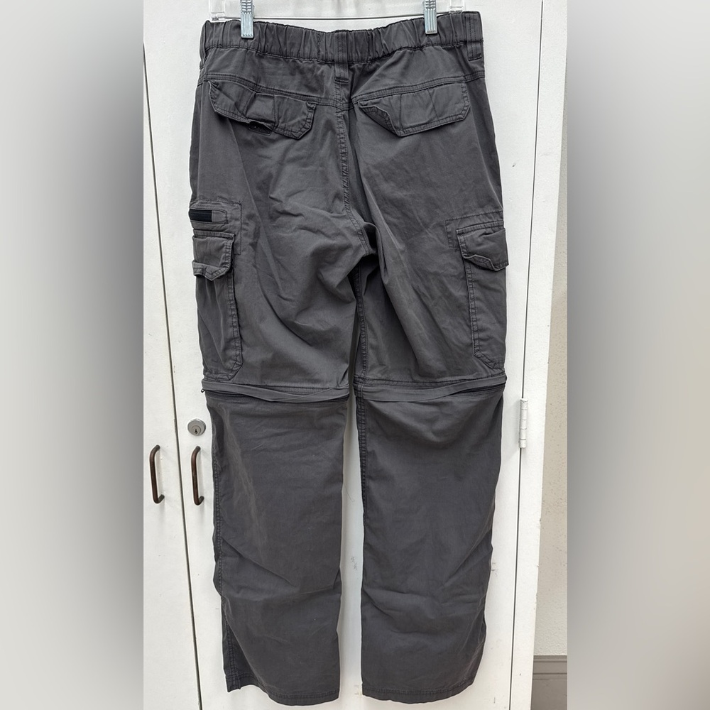 Men's Gray Convertible Cargo Pants - Picture 2 of 7